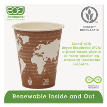 Load image into Gallery viewer, Eco-Products® wholesale. World Art Renewable Compostable Hot Cups, 8 Oz., 50-pk, 20 Pk-ct. HSD Wholesale: Janitorial Supplies, Breakroom Supplies, Office Supplies.