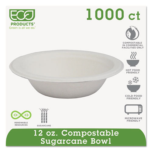 Eco-Products® wholesale. Renewable And Compostable Sugarcane Bowls - 12 Oz, 50-packs, 20 Packs-carton. HSD Wholesale: Janitorial Supplies, Breakroom Supplies, Office Supplies.