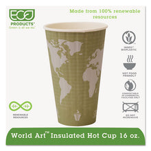 Load image into Gallery viewer, Eco-Products® wholesale. World Art Renewable And Compostable Insulated Hot Cups, Pla, 16 Oz, 40-packs, 15 Packs-carton. HSD Wholesale: Janitorial Supplies, Breakroom Supplies, Office Supplies.