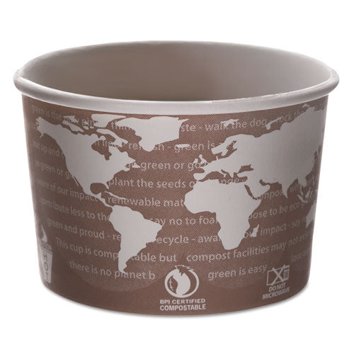 Eco-Products® wholesale. World Art Renewable And Compostable Food Container, 8 Oz, 3.04" Diameter X 2.38"h, Brown, 50-pack, 20 Packs-carton. HSD Wholesale: Janitorial Supplies, Breakroom Supplies, Office Supplies.