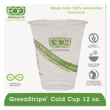 Load image into Gallery viewer, Eco-Products® wholesale. Greenstripe Renewable And Compostable Cold Cups - 12 Oz, 50-pack, 20 Packs-carton. HSD Wholesale: Janitorial Supplies, Breakroom Supplies, Office Supplies.