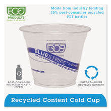 Load image into Gallery viewer, Eco-Products® wholesale. Bluestripe 25% Recycled Content Cold Cups, 9 Oz., Clear-blue, 50-pk, 20 Pk-ct. HSD Wholesale: Janitorial Supplies, Breakroom Supplies, Office Supplies.