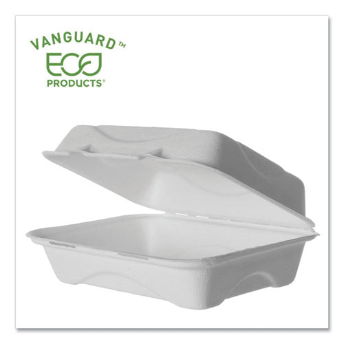 Eco-Products® wholesale. Vanguard Renewable And Compostable Sugarcane Clamshells, 1-compartment, 9 X 6 X 3, White, 250-carton. HSD Wholesale: Janitorial Supplies, Breakroom Supplies, Office Supplies.