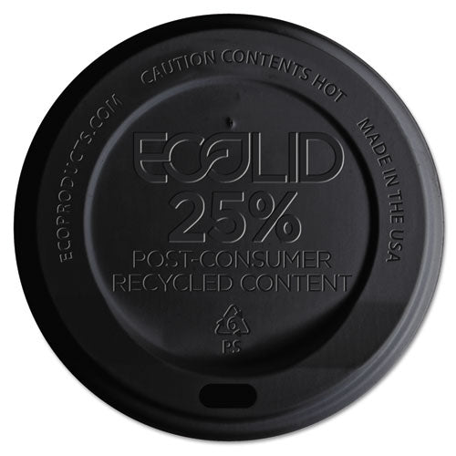 Eco-Products® wholesale. Ecolid 25% Recy Content Hot Cup Lid, Black, F-10-20oz, 100-pk, 10 Pk-ct. HSD Wholesale: Janitorial Supplies, Breakroom Supplies, Office Supplies.