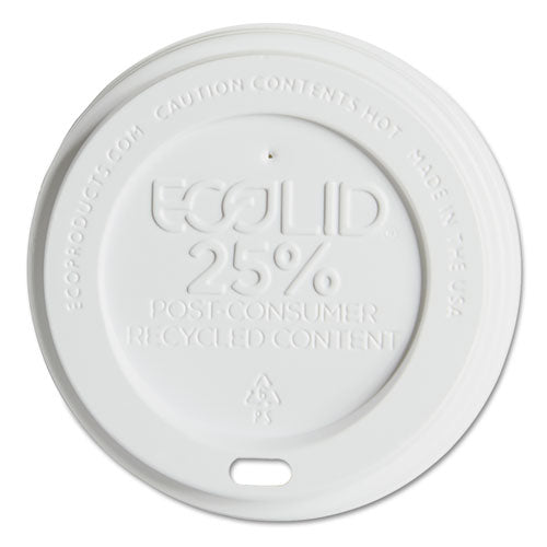 Eco-Products® wholesale. Ecolid 25% Recy Content Hot Cup Lid, White, F-10-20oz, 100-pk, 10 Pk-ct. HSD Wholesale: Janitorial Supplies, Breakroom Supplies, Office Supplies.