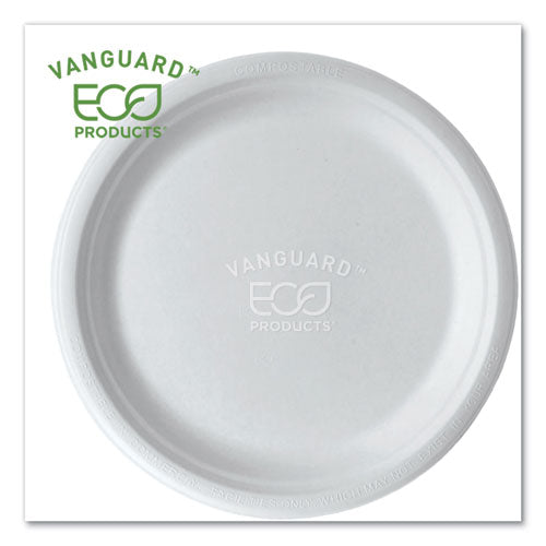 Eco-Products® wholesale. Vanguard Renewable And Compostable Sugarcane Plates, 10", White, 500-carton. HSD Wholesale: Janitorial Supplies, Breakroom Supplies, Office Supplies.