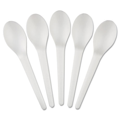 Eco-Products® wholesale. Plantware Compostable Cutlery, Spoon, 6", Pearl White, 50-pack, 20 Pack-carton. HSD Wholesale: Janitorial Supplies, Breakroom Supplies, Office Supplies.