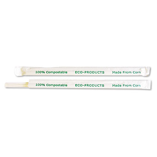 Eco-Products® wholesale. 7.75" Clear Wrapped Straw - Case, 400-pk, 24 Pk-ct. HSD Wholesale: Janitorial Supplies, Breakroom Supplies, Office Supplies.