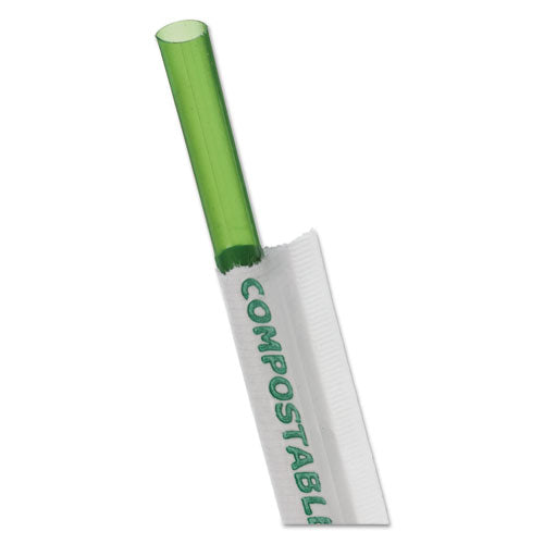 Eco-Products® wholesale. Wrapped Straw, 7.75", Green, 9600-carton. HSD Wholesale: Janitorial Supplies, Breakroom Supplies, Office Supplies.