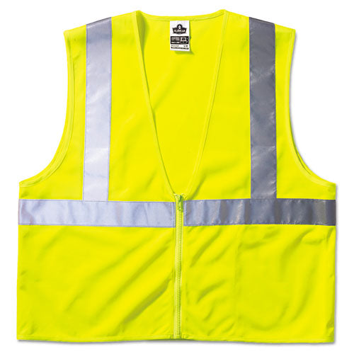ergodyne® wholesale. Glowear 8210z Class 2 Economy Vest, Polyester Mesh, Large-x-large, Lime. HSD Wholesale: Janitorial Supplies, Breakroom Supplies, Office Supplies.