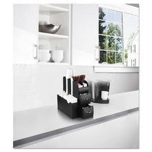 Load image into Gallery viewer, Mind Reader wholesale. Coffee Condiment Caddy Organizer, 5 2-5 X 11 X 12 3-5, Black. HSD Wholesale: Janitorial Supplies, Breakroom Supplies, Office Supplies.