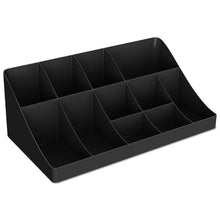 Load image into Gallery viewer, Mind Reader wholesale. 11-compartment Coffee Condiment Organizer, 18 1-4 X 6 5-8 X 9 7-8, Black. HSD Wholesale: Janitorial Supplies, Breakroom Supplies, Office Supplies.