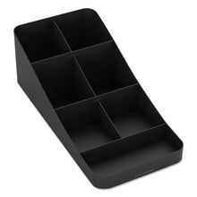 Load image into Gallery viewer, Mind Reader wholesale. Trove Seven-compartment Coffee Condiment Organizer, Black, 7 3-4 X 16 X 5 1-4. HSD Wholesale: Janitorial Supplies, Breakroom Supplies, Office Supplies.