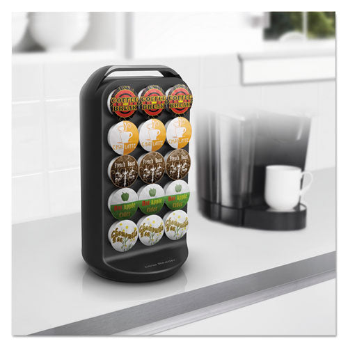 Mind Reader wholesale. Coffee Pod Carousel, Fits 30 Pods, 6 7-8 X 6 7-8 X 12 5-8, Black. HSD Wholesale: Janitorial Supplies, Breakroom Supplies, Office Supplies.