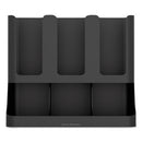 Mind Reader wholesale. Flume Six-section Upright Coffee Condiment-cup Organizer, Black, 11.5 X 6.5 X 15. HSD Wholesale: Janitorial Supplies, Breakroom Supplies, Office Supplies.