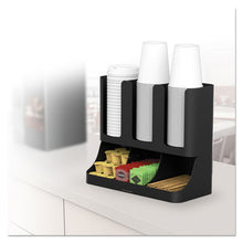 Load image into Gallery viewer, Mind Reader wholesale. Flume Six-section Upright Coffee Condiment-cup Organizer, Black, 11.5 X 6.5 X 15. HSD Wholesale: Janitorial Supplies, Breakroom Supplies, Office Supplies.