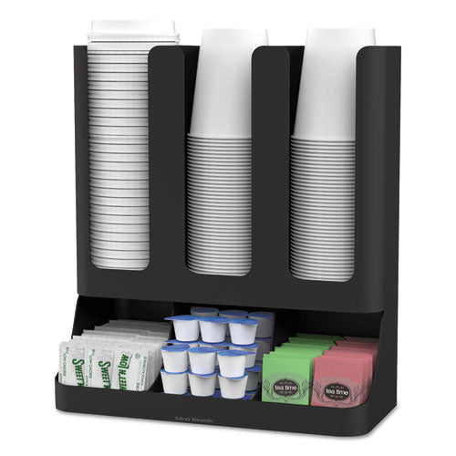 Mind Reader wholesale. Flume Six-section Upright Coffee Condiment-cup Organizer, Black, 11.5 X 6.5 X 15. HSD Wholesale: Janitorial Supplies, Breakroom Supplies, Office Supplies.