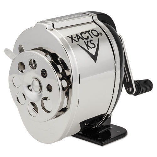 X-ACTO® wholesale. Ks Manual Classroom Pencil Sharpener, Table-wall-mount, Manual, 2.75" X 4.75" X 4.25", Black-nickel. HSD Wholesale: Janitorial Supplies, Breakroom Supplies, Office Supplies.
