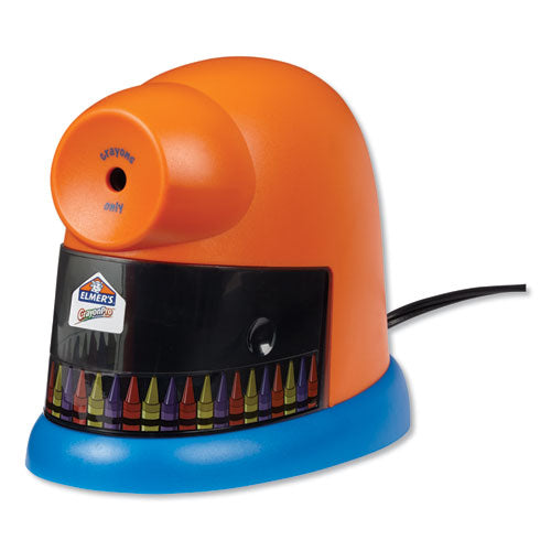 Elmer's® wholesale. Crayonpro Electric Sharpener, School Version, Ac-powered, 5.63" X 8.75" X 7.13", Orange-blue. HSD Wholesale: Janitorial Supplies, Breakroom Supplies, Office Supplies.