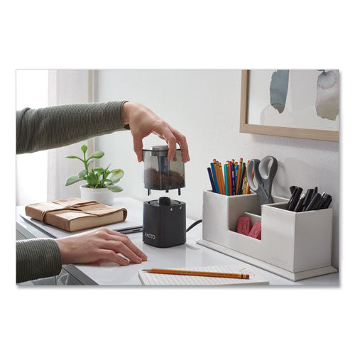 X-ACTO® wholesale. Model 1799 Powerhouse Office Electric Pencil Sharpener, Ac-powered, 3 X 3 X 7, Black-silver-smoke. HSD Wholesale: Janitorial Supplies, Breakroom Supplies, Office Supplies.