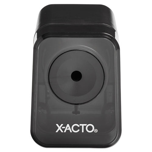 X-ACTO® wholesale. Model 1818 Xlr Office Electric Pencil Sharpener, Ac-powered, 3.5 X 5.5 X 4.5, Black-silver-smoke. HSD Wholesale: Janitorial Supplies, Breakroom Supplies, Office Supplies.