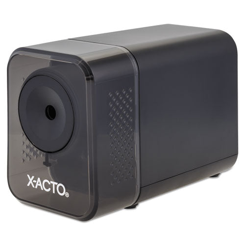 X-ACTO® wholesale. Model 1818 Xlr Office Electric Pencil Sharpener, Ac-powered, 3.5 X 5.5 X 4.5, Black-silver-smoke. HSD Wholesale: Janitorial Supplies, Breakroom Supplies, Office Supplies.