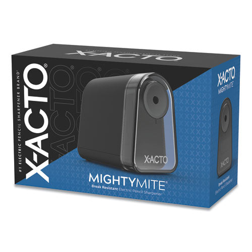 X-ACTO® wholesale. Model 19501 Mighty Mite Home Office Electric Pencil Sharpener, Ac-powered, 3.5 X 5.5 X 4.5, Black-gray-smoke. HSD Wholesale: Janitorial Supplies, Breakroom Supplies, Office Supplies.