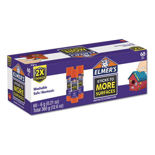 Elmer's® wholesale. Extra-strength School Glue Sticks, 0.21 Oz, Dries Clear, 60-pack. HSD Wholesale: Janitorial Supplies, Breakroom Supplies, Office Supplies.