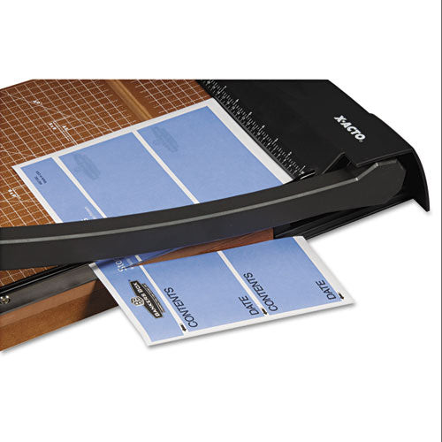 X-ACTO® wholesale. Heavy-duty Wood Base Guillotine Trimmer, 15 Sheets, 12" X 18". HSD Wholesale: Janitorial Supplies, Breakroom Supplies, Office Supplies.