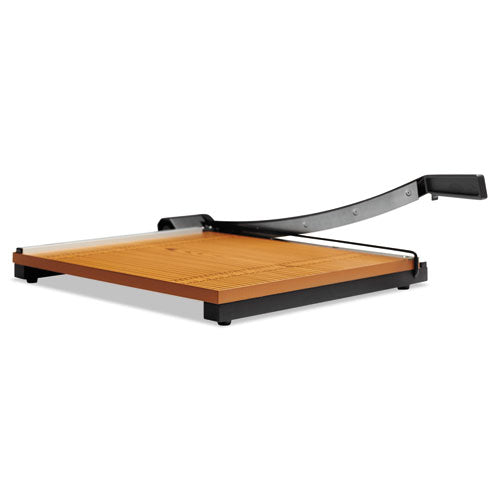X-ACTO® wholesale. Square Commercial Grade Wood Base Guillotine Trimmer, 15 Sheets, 18" X 18". HSD Wholesale: Janitorial Supplies, Breakroom Supplies, Office Supplies.