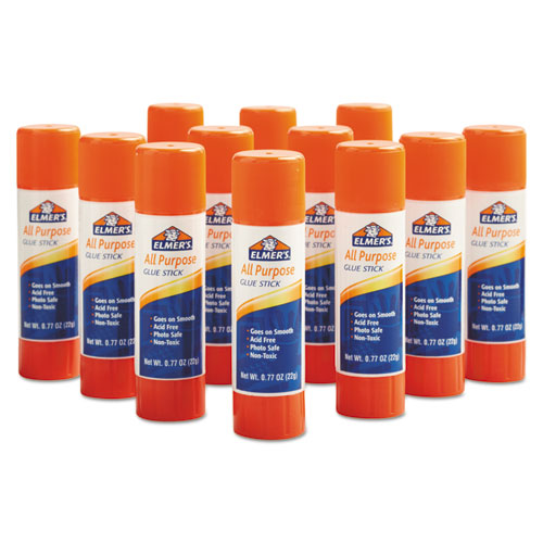 Elmer's® wholesale. Disappearing Glue Stick, 0.77 Oz, Applies White, Dries Clear, 12-pack. HSD Wholesale: Janitorial Supplies, Breakroom Supplies, Office Supplies.