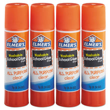 Load image into Gallery viewer, Elmer&#39;s® wholesale. Washable School Glue Sticks, 0.24 Oz, Applies And Dries Clear, 4-pack. HSD Wholesale: Janitorial Supplies, Breakroom Supplies, Office Supplies.