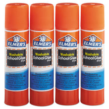 Load image into Gallery viewer, Elmer&#39;s® wholesale. Washable School Glue Sticks, 0.24 Oz, Applies And Dries Clear, 4-pack. HSD Wholesale: Janitorial Supplies, Breakroom Supplies, Office Supplies.