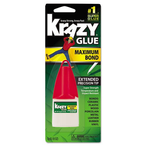 Krazy Glue® wholesale. Maximum Bond Krazy Glue, 0.18 Oz, Dries Clear. HSD Wholesale: Janitorial Supplies, Breakroom Supplies, Office Supplies.