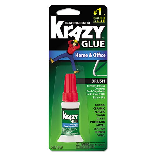 Krazy Glue® wholesale. All Purpose Brush-on Krazy Glue, 0.18 Oz, Dries Clear. HSD Wholesale: Janitorial Supplies, Breakroom Supplies, Office Supplies.