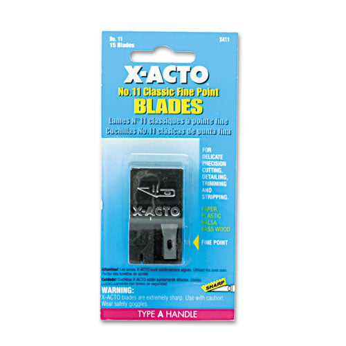 X-ACTO® wholesale. No. 11 Nonrefillable Blade Dispenser, 15-pack. HSD Wholesale: Janitorial Supplies, Breakroom Supplies, Office Supplies.