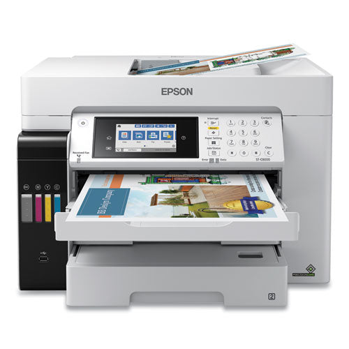 Epson® wholesale. EPSON Workforce St-c8000 Color Mfp Wide-format Supertank Printer. HSD Wholesale: Janitorial Supplies, Breakroom Supplies, Office Supplies.