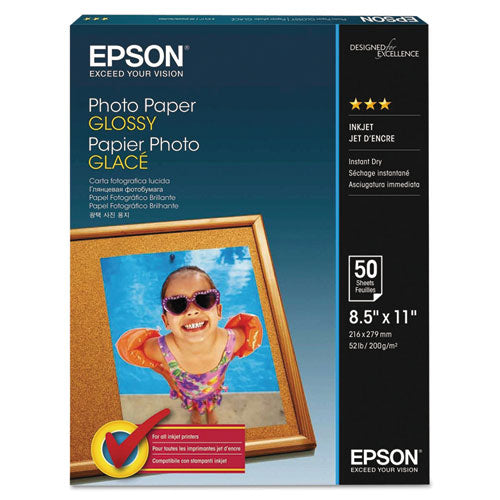 Epson® wholesale. EPSON Glossy Photo Paper, 8.5 X 11, Glossy White, 100-pack. HSD Wholesale: Janitorial Supplies, Breakroom Supplies, Office Supplies.