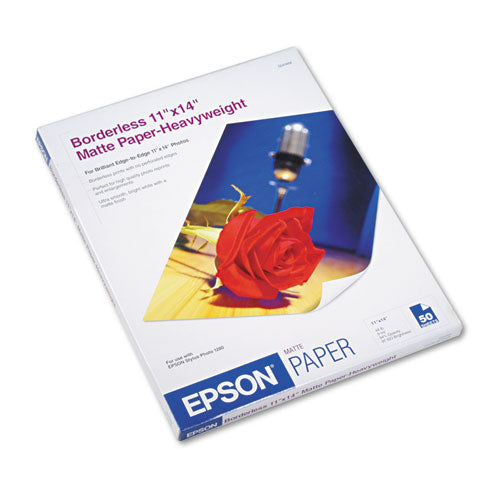 Epson® wholesale. EPSON Premium Matte Presentation Paper, 9 Mil, 11 X 14, Matte Bright White, 50-pack. HSD Wholesale: Janitorial Supplies, Breakroom Supplies, Office Supplies.