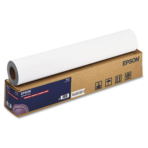 Epson® wholesale. EPSON Enhanced Adhesive Synthetic Paper, 2" Core, 24" X 100 Ft, Matte White. HSD Wholesale: Janitorial Supplies, Breakroom Supplies, Office Supplies.
