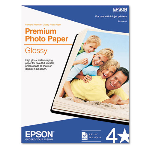 Epson® wholesale. EPSON Premium Photo Paper, 10.4 Mil, 8.5 X 11, High-gloss White, 50-pack. HSD Wholesale: Janitorial Supplies, Breakroom Supplies, Office Supplies.