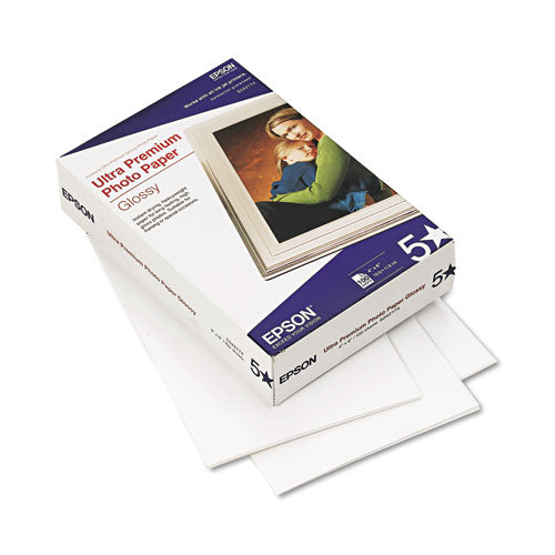 Epson® wholesale. EPSON Ultra Premium Glossy Photo Paper, 11.8 Mil, 4 X 6, Glossy Bright White, 100-pack. HSD Wholesale: Janitorial Supplies, Breakroom Supplies, Office Supplies.