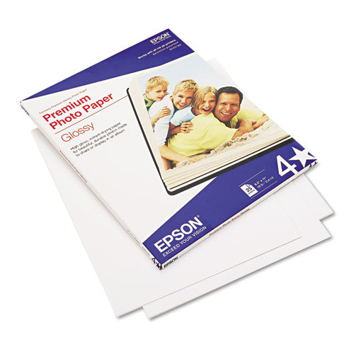 Epson® wholesale. EPSON Premium Photo Paper, 10.4 Mil, 8.5 X 11, High-gloss Bright White, 25-pack. HSD Wholesale: Janitorial Supplies, Breakroom Supplies, Office Supplies.