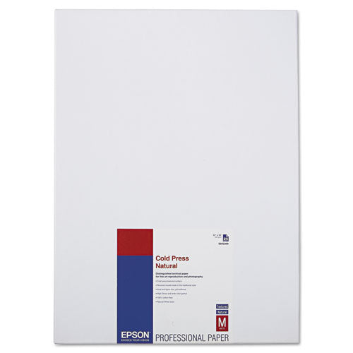 Epson® wholesale. EPSON Cold Press Fine Art Paper, 21 Mil, 13 X 19, Textured Matte Natural, 25-pack. HSD Wholesale: Janitorial Supplies, Breakroom Supplies, Office Supplies.