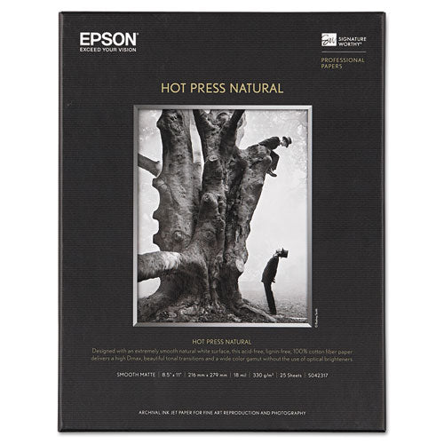 Epson® wholesale. EPSON Hot Press Fine Art Paper, 17 Mil, 8.5 X 11, Smooth Matte Natural, 25-pack. HSD Wholesale: Janitorial Supplies, Breakroom Supplies, Office Supplies.