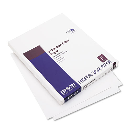 Epson® wholesale. EPSON Exhibition Fiber Paper, 13 Mil, 8.5 X 11, White, 25-pack. HSD Wholesale: Janitorial Supplies, Breakroom Supplies, Office Supplies.