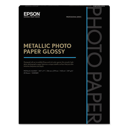 Epson® wholesale. EPSON Professional Media Metallic Gloss Photo Paper, 10.5 Mil, 8.5 X 11, White, 25-pack. HSD Wholesale: Janitorial Supplies, Breakroom Supplies, Office Supplies.