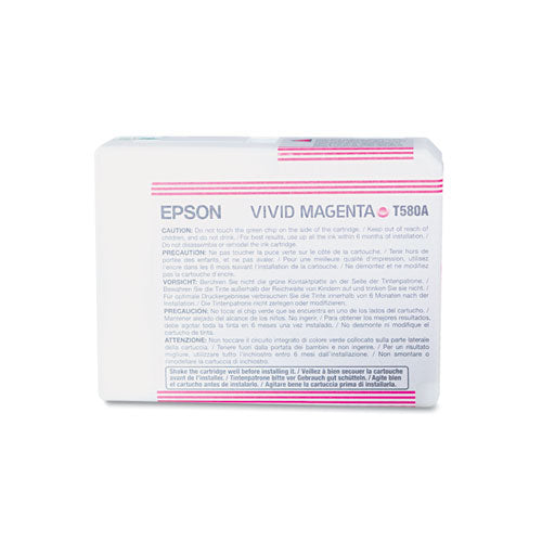 Epson® wholesale. EPSON T580a00 Ultrachrome K3 Ink, Vivid Magenta. HSD Wholesale: Janitorial Supplies, Breakroom Supplies, Office Supplies.