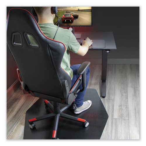 ES Robbins® wholesale. Game Zone Chair Mat, For Hard Floor-medium Pile Carpet, 42 X 46, Black. HSD Wholesale: Janitorial Supplies, Breakroom Supplies, Office Supplies.