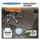 ES Robbins® wholesale. Natural Origins Chair Mat With Lip For Hard Floors, 36 X 48, Clear. HSD Wholesale: Janitorial Supplies, Breakroom Supplies, Office Supplies.